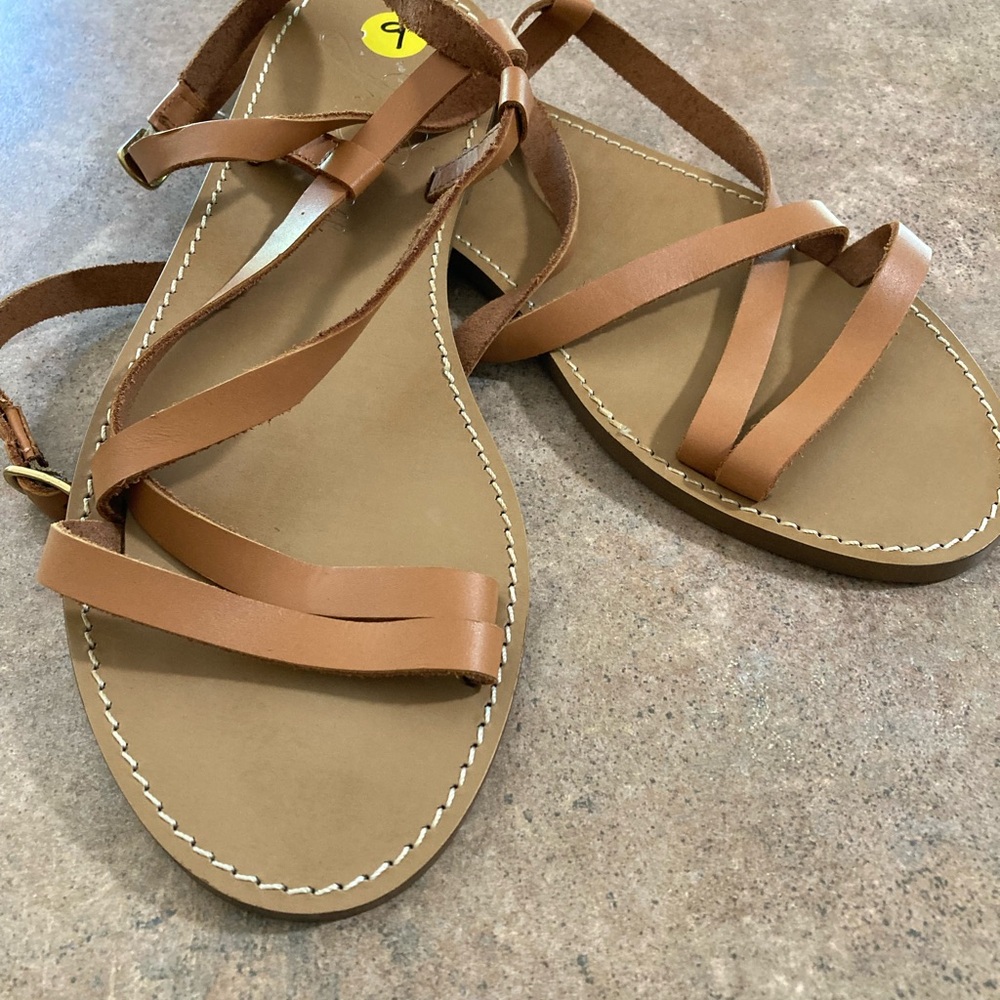 J Crew Brown Strappy Sandals